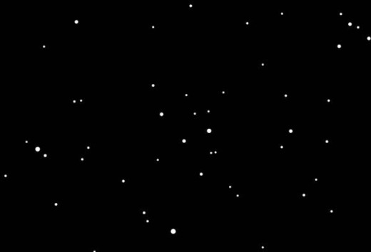 Stjernebilledet Svanen, som det tager sig ud et sted med en vis lysforurening, dvs. et sted, hvor man kan se stjerner ned til magnitude 4.